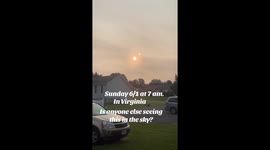 I had just came home from a walk that morning when I realized how orange the sun was. I went on tik tok and started filming the sun from there.  As i zoomed in on the sun that’s when I realized that there was something beside the sun that’s looked kinda l