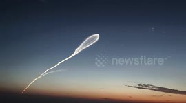 Locals in China baffled my mysterious tailed object in sky, later confirmed to be rocket launch