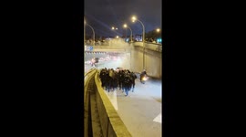 PSG Final – Police Hit by Projectiles on Périphérique