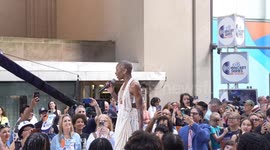 US: Cynthia Erivo performs on stage during NBC Today Show Concert Series