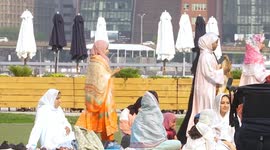 US: Muslims hold Eid al-Adha prayer at playground in New York