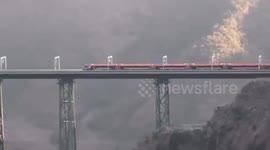 India: The Vande Bharat Express running between Katra and Srinagar crosses the Chenab Bridge,PM  Modi inaugurated