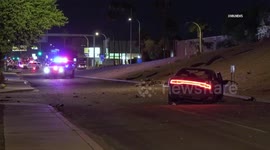 US, Phoenix: Phoenix Pedestrian Struck After Dodge Charger Crashes Off Overpass
