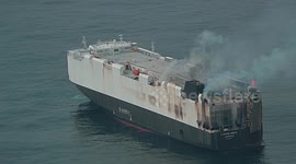 Cargo ship carrying electric vehicles catches fire off Alaska coast