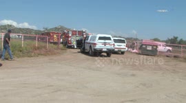 US, Los Angeles: Green Acres Vegetation Fire Threatens Homes Woman Goes Into Cardiac Arrest Protecting Home