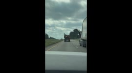 Loose Logs on Semi Truck