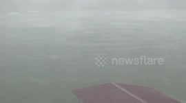 Strong Winds Create Swirling Water at Smith Lake in Alabama, USA