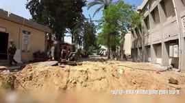 First footage from the underground infrastructure beneath the European Hospital in Khan Younis