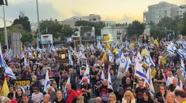 Israel: Protest held in Israel's Haifa demanding end to war, release of hostages