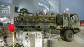US, Bakersfield: Downtown Los Angeles National Guard Arrives at Federal Building Part 2