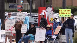CA: Doge Must Go!!! Tesla Protest in Santa Barbara