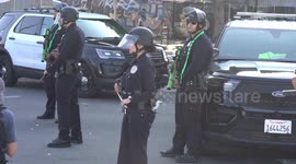 US, Bakersfield: Downtown Los Angeles Ice Protesters Clash With LAPD Part 3
