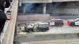 US: Protesters clash with police, set cars on fire amid immigration raid unrest in Los Angeles (2)