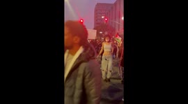 Dancing and Demonstrations in Downtown Los Angeles, US
