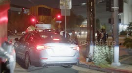 US, Bakersfield: Downtown Los Angeles Overnight ICE Protest Van Allegedly Strikes Protestor Part 3