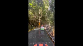 Speedy cart ride ends in a crash in Dalat, Vietnam