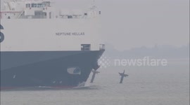 Concern over Thames shipwreck's proximity to shipping lane off Kent, UK