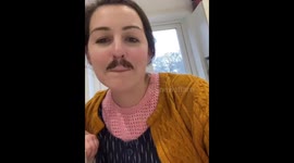 Toddler’s reaction to mustache filter makes mom laugh in Bournemouth, England
