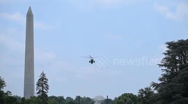 US: US President Trump arrives at White House from Camp David