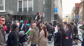 Denmark: Protest held in Denmark against Israeli interception of aid vessel Madleen