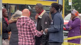 Family sobs outside pub where 14-year-old stabbed to death - two teens arrested