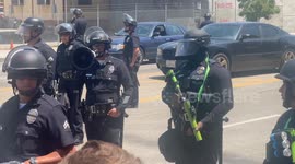 US: Downtown Los Angeles anti-ICE Demonstrations