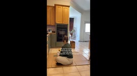 Dad Sighs At Shoddy Cabinet Painting