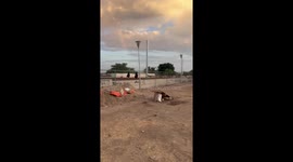 Cyclist fails to clear wooden ramp in Guadalajara, Mexico