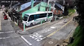 Man knocked over by excited dog during playtime in Pasto, Colombia