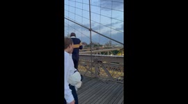 Walking on Brooklyn Bridge During Cuauhtemoc Ship Collision