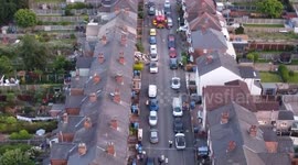 Gas explosion destroys house leaving at least one seriously injured, Derby, Derbyshire, UK
