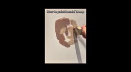 Gifted Polish artist brings surreal Donald Trump portrait to life *Timelapse*