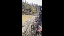 Fearless rider chooses heart over brain to attempt HUGE hill jump!