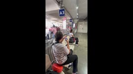 Father wells up when daughter returns unexpectedly from teaching abroad