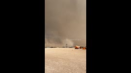 West Texas Storm Cell on Drilling Rig Location