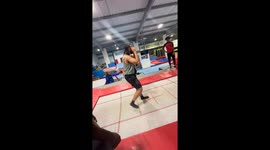 Miscalculated trampoline flip in Birmingham, England, UK
