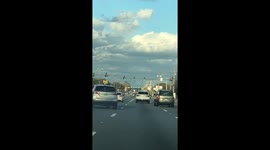 Reckless driving caught on video in Dallas, Texas, USA