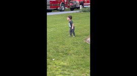 Firefighter Fan Is the Only One Having a Good Day