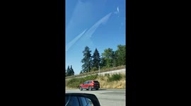 Plane Appears to Stop in Midair