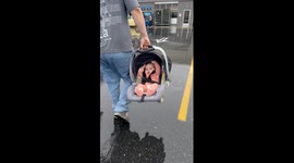 Baby Smiles Through a Rough Ride