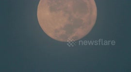 Full Strawberry Moon. The full Strawberry Moon rising in  Tanah Datar District, West Sumatra, Indonesia, on June 12, 2025.