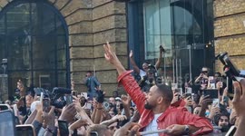 Fan chaos as Will Smith departs pop-up music event in London's King's Cross
