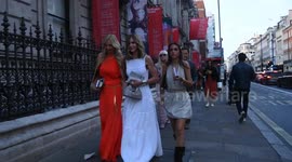 Trinny Woodall and Lyla Elichaoff  leave  the Royal Academy Summer Exhibition celebrity launch party
