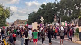 US: Anti-ICE Protest Takes Place in San Antonio, Texas