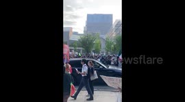 US: Large protest against Trump, ICE, and the war in Gaza takes place in Chicago