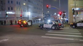US, Bakersfield: Los Angeles ICE Protest Day 6 Crowd Gets Boxed In By LAPD Part 1