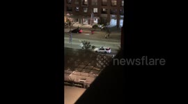 US: People protest in the streets of Los Angeles after curfew