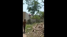 Air Indian plane crash wreckage seen in residential area