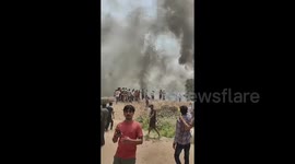 Air India plane Crashes in Residential Area, Thick Smoke Billows