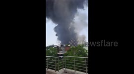 India: Smoke Coming From Site Of London-Bound Passenger Plane Crash